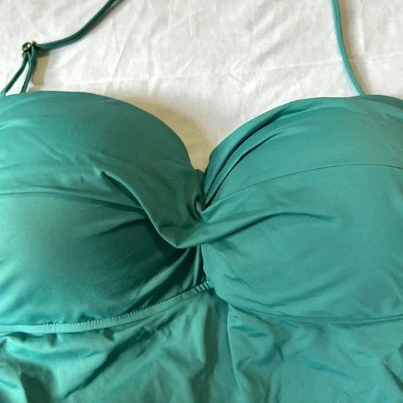 Anne Cole Green Swimsuit Ruched size 16 - Picture 3 of 8